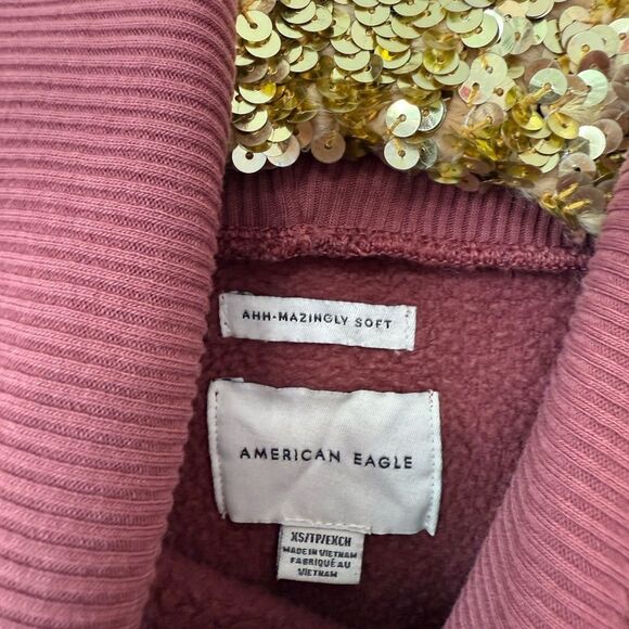 American Eagle Outfitters Dusty Rose Turtleneck Sweater - Picture 3 of 3